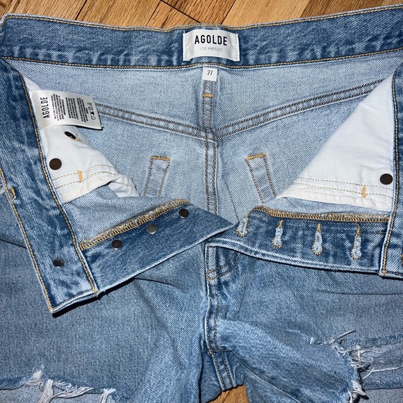 Agolde Riley Denim Shorts - Picture 3 of 5